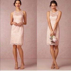 Anthropologie Hitherto BHLDN Slone blush pink dress